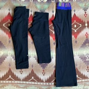 Lululemon Leggings & Pants Bundle size 6 - 3 pairs Crop & Full Length